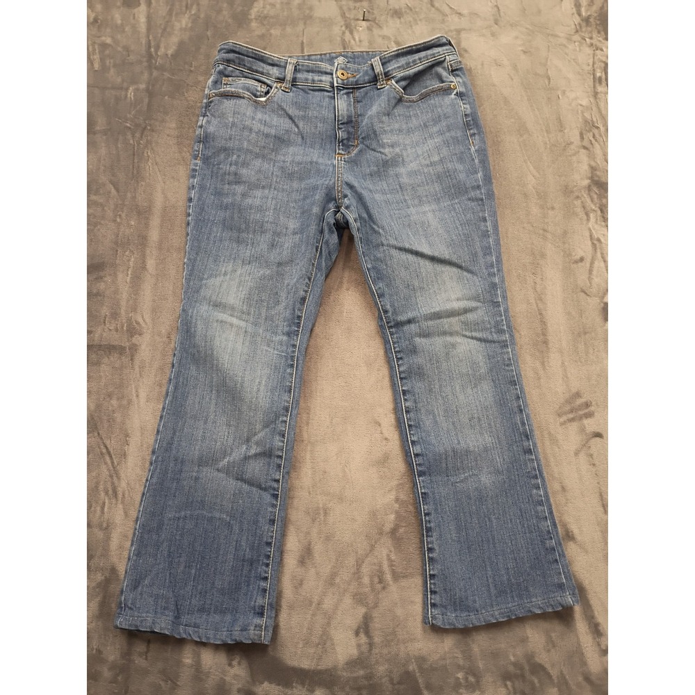 St. John's Bay Bootcut Jeans Womens 12 Blue Medium Wash Stretch Mid‎ Rise Denim
